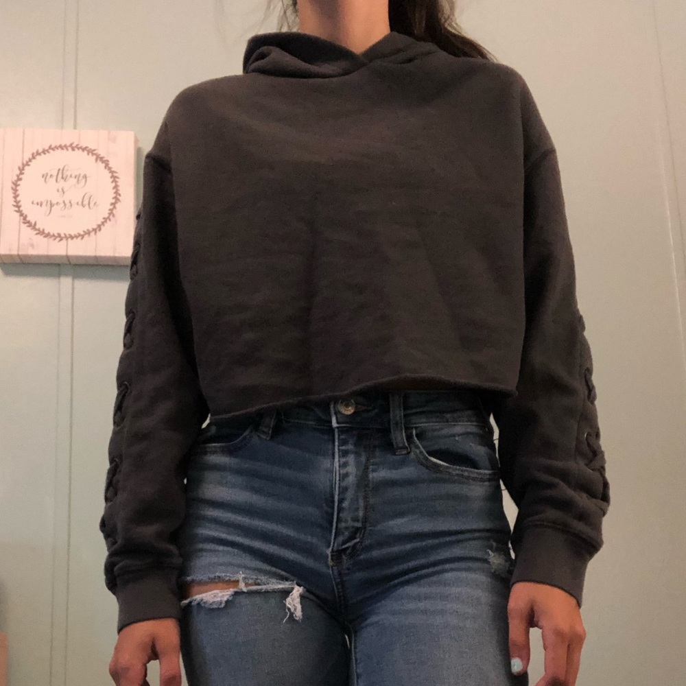 PINK cropped hoodie